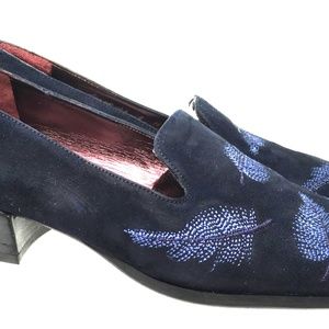 A. Marinelli Women Heels Size 6M Sude Black Blue